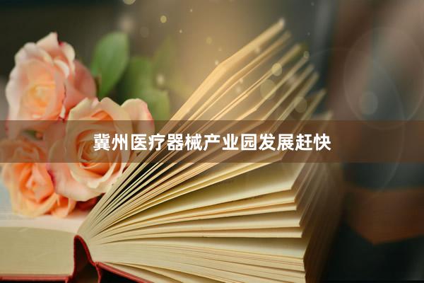 冀州医疗器械产业园发展赶快